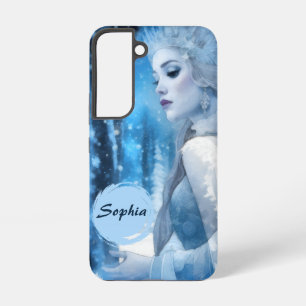 Bevroren Schoonheid Sneeuwkoningin in Winter Wonde Samsung Galaxy Hoesje