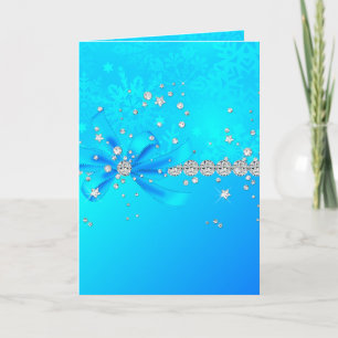 Bevroren Sneeuwvlokken Feestdagen Kaart