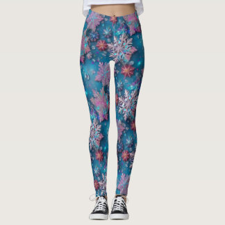 Bevroren sneeuwvlokken leggings