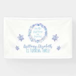 Bevroren Verjaardag Achtergrond Elke leeftijd Bevr Spandoek