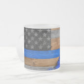 Bevroren vlag Thin Blue Line Mok (Voorkant links)