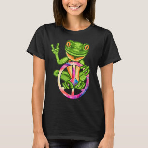 Bevroren vredeshandlog op Tie Dye Peace Symbol Coo T-shirt
