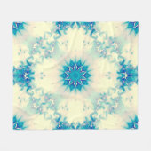 Bevroren water, bevroren Blue Winter Snowflake Fleece Deken (Voorkant (Horizontaal))
