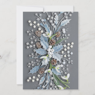Bevroren Winter Sneeuwklokje Bloemstuk Kaart