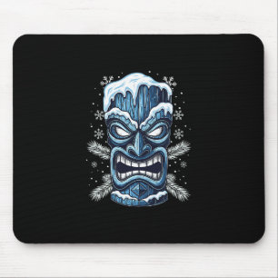 Bevroren Winter Tiki Hawaiaanse Feest Luau Koude V Muismat