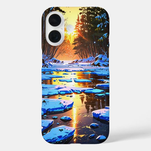 bevroren winterrivier Case-Mate iPhone case (Achterkant)