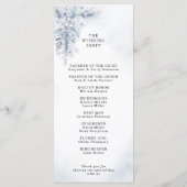 Bevroren Witte Bessen Winter Bruiloftsprogramma Programma (Achterkant)