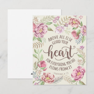 Bewaak bovenal je hart religieus Briefkaart