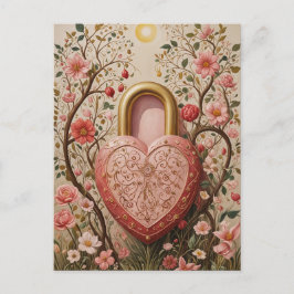 Bewaakt hart feestdagenkaart