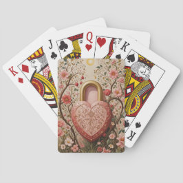 Bewaakt hart pokerkaarten