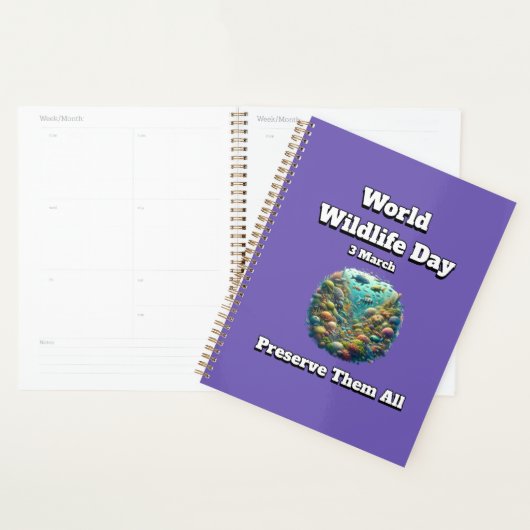 Bewaar alles. Wereld Natuur Dag Planner (Display)