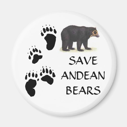 BEWAAR ANDES BEREN MAGNEET (Voorkant)