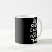 BEWAAR CALM EN-Creëer uw eigen tekst side1 en side Koffiemok (Voorkant rechts)