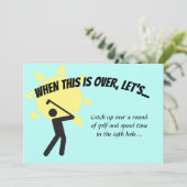 Bewaar datum ALS DIT VOORBIJ IS, LATEN WE GOLFEN Kaart (Staand voorkant)