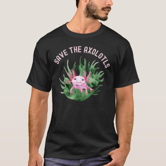 Bewaar de Axolotls Bescherm Axolotl T-shirt (Voorkant)