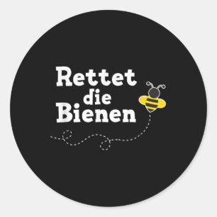 Bewaar de bijen milieubescherming voor de bijen ronde sticker