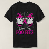 Bewaar de Boo-bijen borstkankerwaarschuwing T-shirt (Design voorkant)