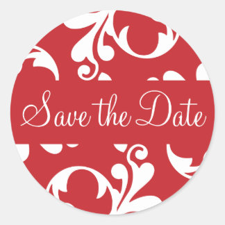 Bewaar de Date Leaf Flourish Envelope Sticker Seal