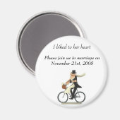 bewaar de datum 2, ik fietste naar haar hart, alsj magneet (Voorkant / Achterkant)