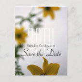 Bewaar de datum 30e verjaardag Spring Flower Brief Aankondigingskaart (Voorkant)