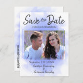 Bewaar de datum aangepaste foto eenvoudige trouwer aankondigingskaart (Voorkant / Achterkant)