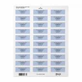 Bewaar de datum aangepaste naam retouradres etiket (Full Sheet)