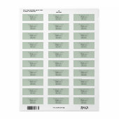 Bewaar de datum aangepaste naam retouradres etiket (Full Sheet)