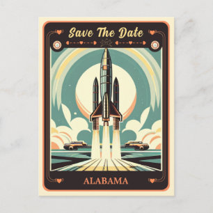 Bewaar de datum Alabama uitnodigingsansichtkaart Briefkaart