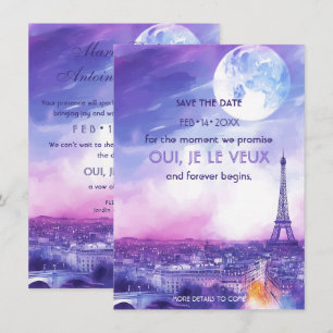 Bewaar de DATUM Amour Éternel à la Parisienne Save The Date