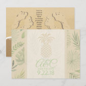 Bewaar de datum Ananas Save The Date (Voorkant / Achterkant)