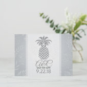 Bewaar de datum Ananas Save The Date (Staand voorkant)
