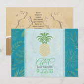 Bewaar de datum  Ananas Save The Date (Voorkant / Achterkant)