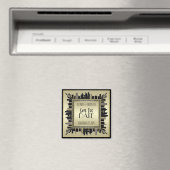 Bewaar de datum Art Deco Champagne Gold Gatsby Gla Magneet (Insitu (Vaatwasser))