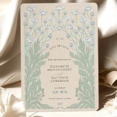 Bewaar de datum Blauwgroen Blauw Wit Cream Kaart