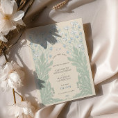 Bewaar de datum Blauwgroen Blauw Wit Cream Kaart