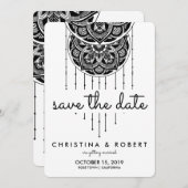 Bewaar de datum Boheemse Mandala Dreamcatcher Save The Date (Voorkant / Achterkant)