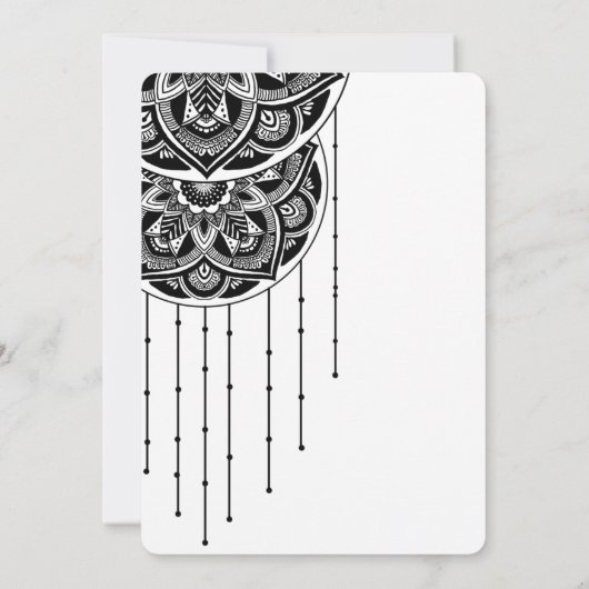 Bewaar de datum Boheemse Mandala Dreamcatcher Save The Date (Achterkant)