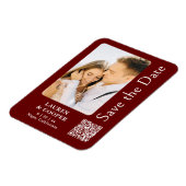 Bewaar de datum Bourgondische rode stijlvolle mode Magneet (Linkerzijde)