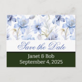  Bewaar de datum briefkaart blauw (Voorkant)