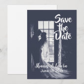 Bewaar de datum bruid en bruidegom save the date (Voorkant / Achterkant)