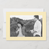 Bewaar de datum, bruiloft, geel save the date (Achterkant)