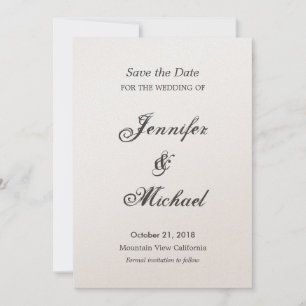 Bewaar de datum Bruiloft Handschrift Uniek Klassie Save The Date