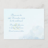 Bewaar de datum bruiloft hortensia briefkaart (Achterkant)