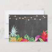 Bewaar de datum Chalk Rustic Aloha Tropical Lights Save The Date (Achterkant)