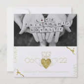 Bewaar de datum Claddagh Goud Save The Date (Achterkant)