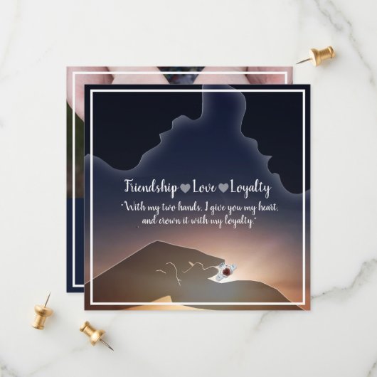 Bewaar de datum Claddagh Save The Date (Voorkant / Achterkant in situ)