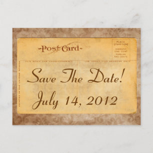 Bewaar de datum! Damask Invitation Briefkaarten