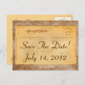  Bewaar de datum! Damask Invitation Briefkaarten (Voorkant / Achterkant)