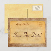 Bewaar de datum! Damask Invitation Briefkaarten (Voorkant / Achterkant)