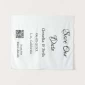 Bewaar de datum eenvoudig minimaal QR scan code de Wandkleed (Voorkant (horizontaal))